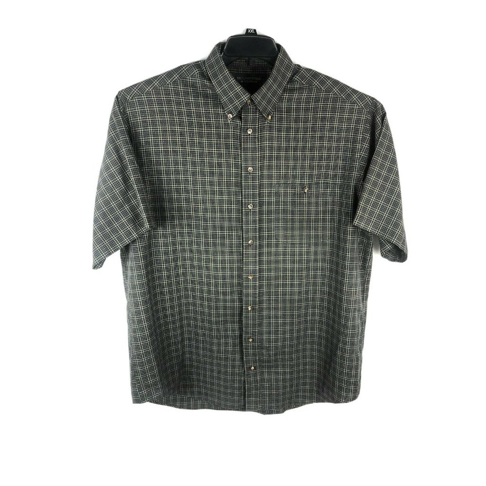 Roundtree Yorke Men's XLT Short Sleeve Button Multicolor Cotton Blend Shirt A21
